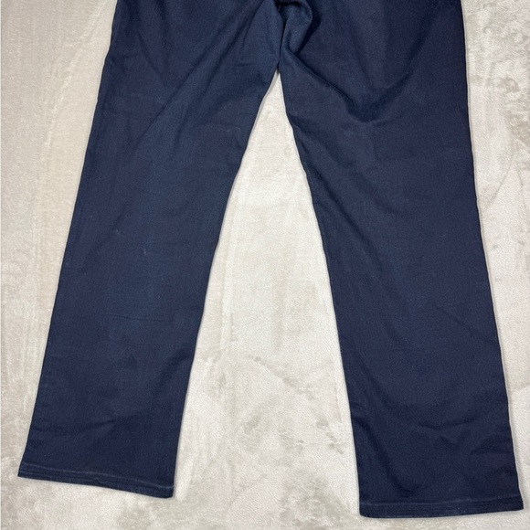 Jones New York Lexington Straight Dark Wash Zipper Fly Rhinestone Blue Jeans 10 - Picture 7 of 16